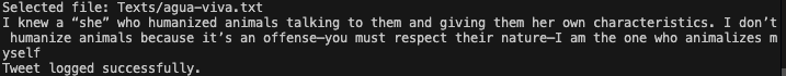Example of selecting a book, and two sentences within the paragraph.